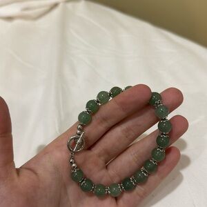 green marble clasp bracelet